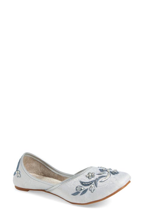 Snowdrop Embroidery Flat (Women)