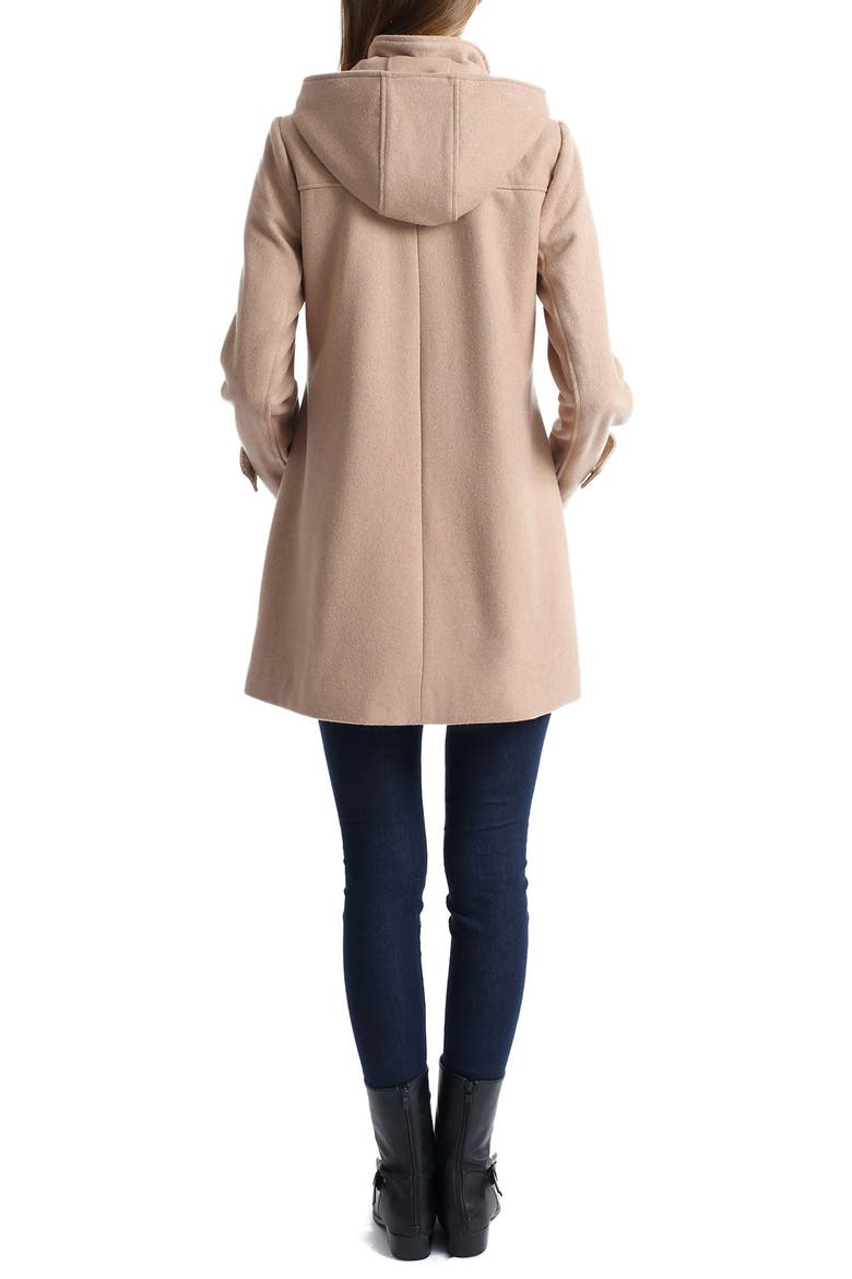 Paisley Wool Blend Maternity Duffle Coat, Alternate, color, CAMEL