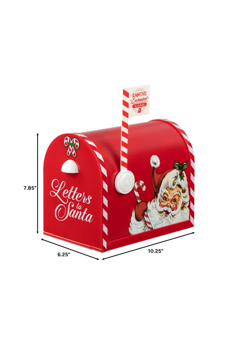 10 in. Santa's Enchanted Mailbox, Alternate, color, Red