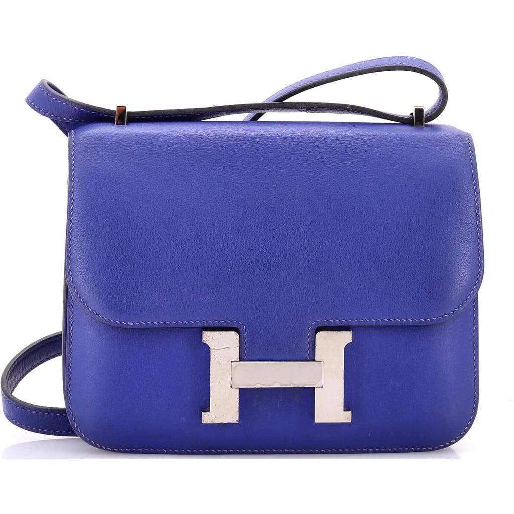 Pre-owned Hermes Hermes Constance Bag Swift 18 In Blue