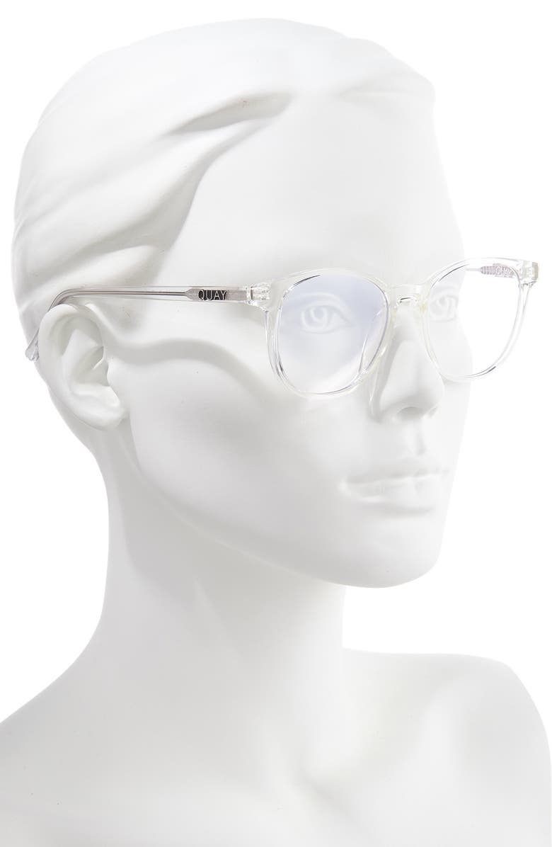 QUAY Australia Blueprint 48mm Blue Light Filtering Glasses, Alternate, color, Clear/ Clear Blue Light
