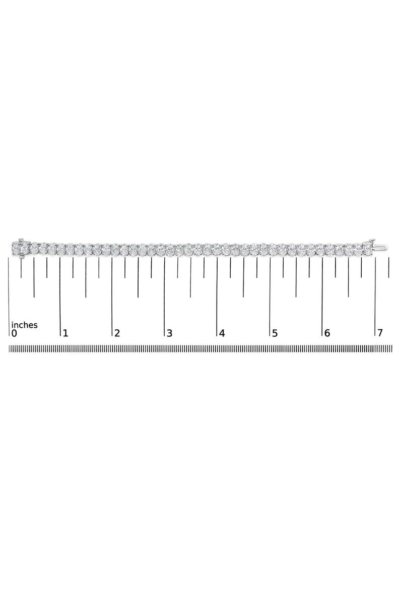 IGI Certified 14K White Gold 15.0 Cttw Oval Cut Lab Grown Diamond Tennis Bracelet, Alternate, color, White Gold