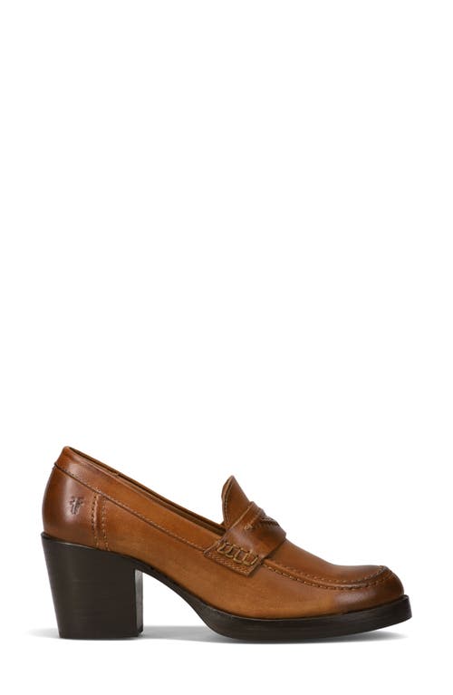 Frye Jean Stacked Heel Loafer In Brown