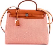 Pre-Owned Hermes Herbag Zip Criss Viking Toile and Leather 31
