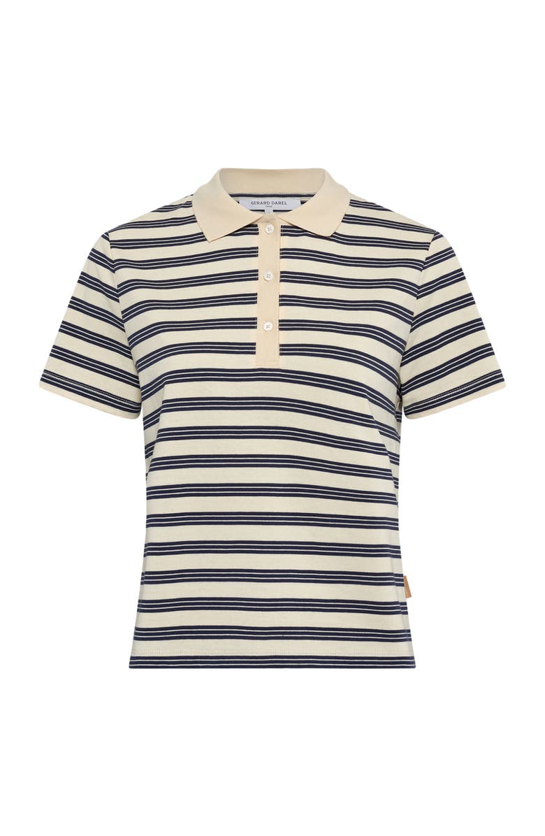 GERARD DAREL Marcie Polo Striped Shirt, Alternate, color, Navy Blue