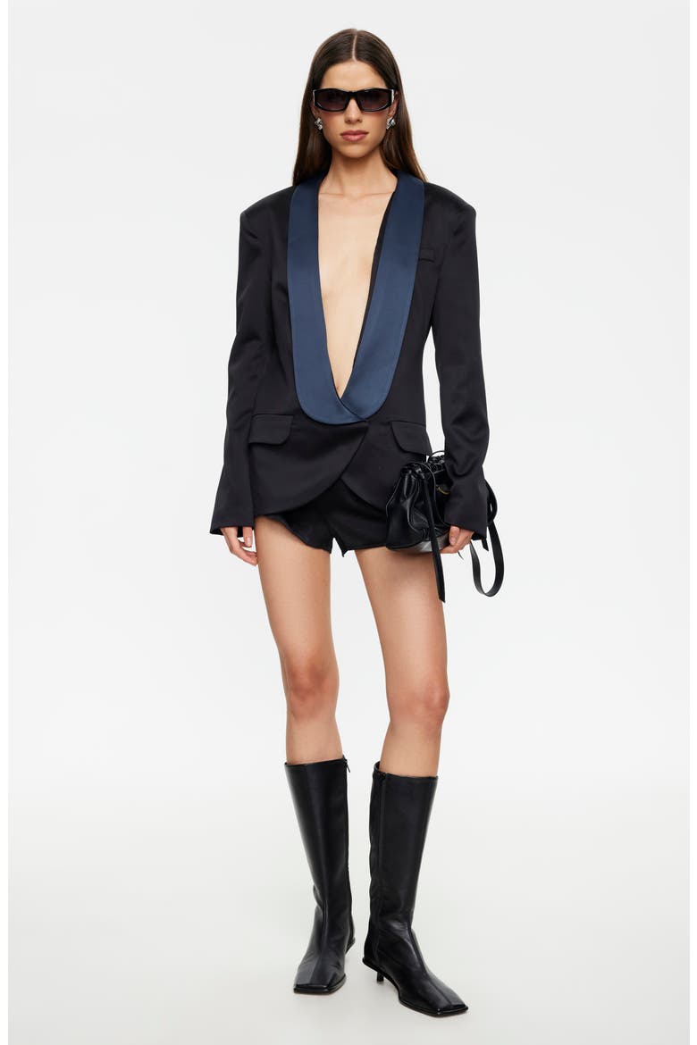 Sylvie Shawl Collar Blazer, Alternate, color, MIDNIGHT