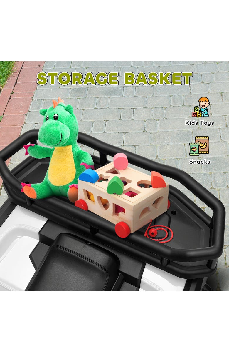 Qaba 12V Kids ATV 4 Wheeler w/ Spring Suspension, Rear Storage Basket, Alternate, color, 