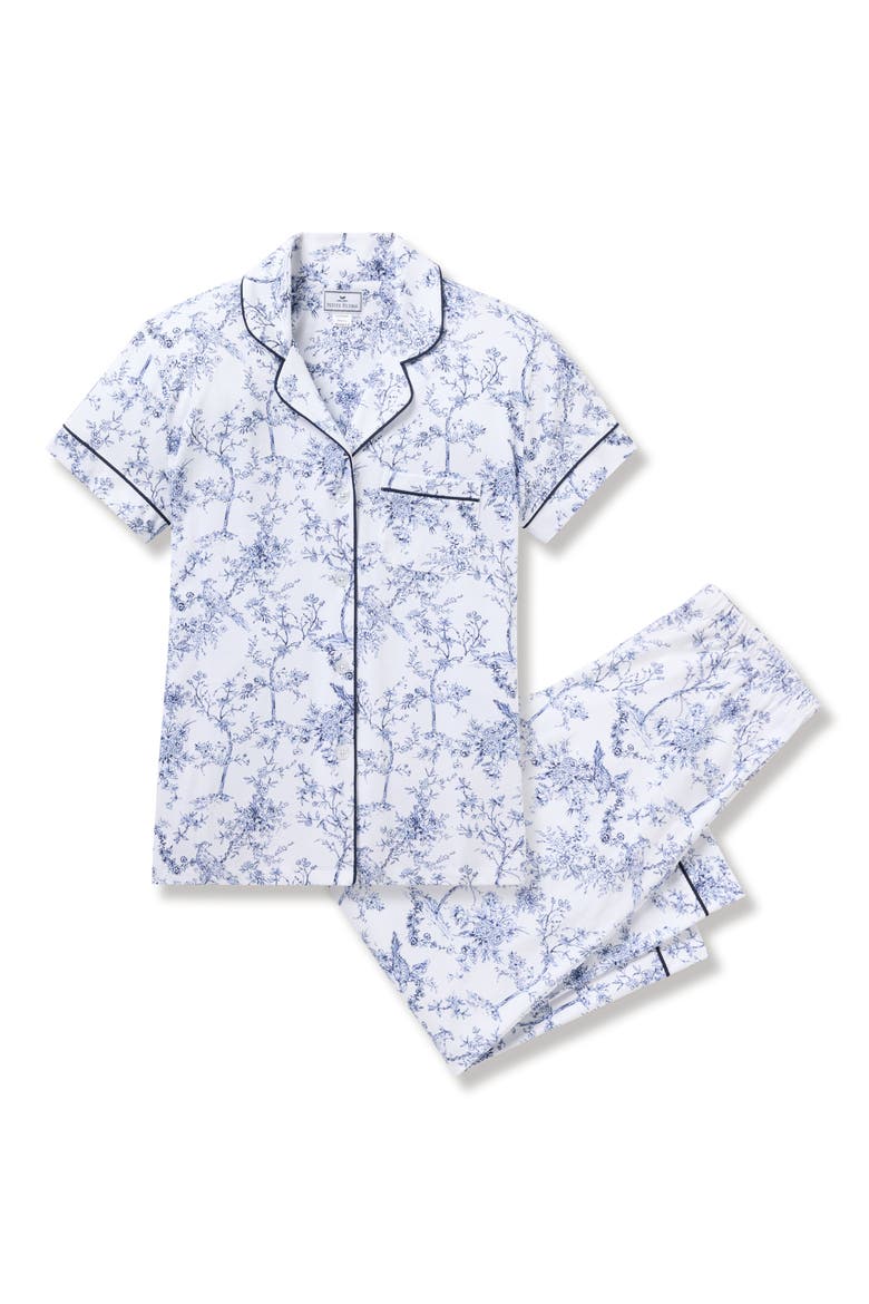 Timel Print Pima Cotton Pajamas, Alternate, color, WHITE