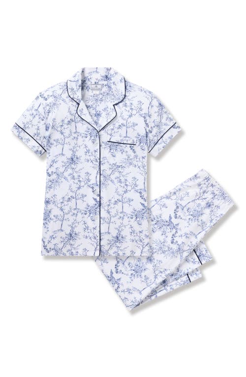 Petite Plume Timel Print Pima Cotton Pajamas In White