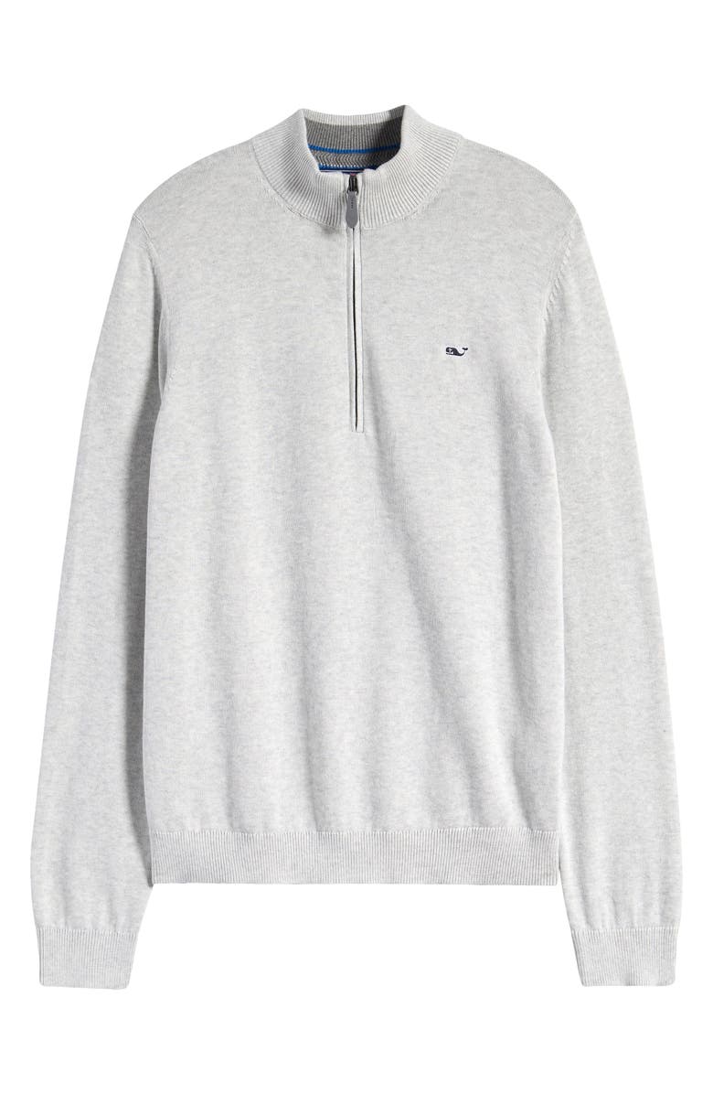 vineyard vines Kids' Boathouse Half Zip Cotton Sweatshirt, Main, color, Light Gray Heather