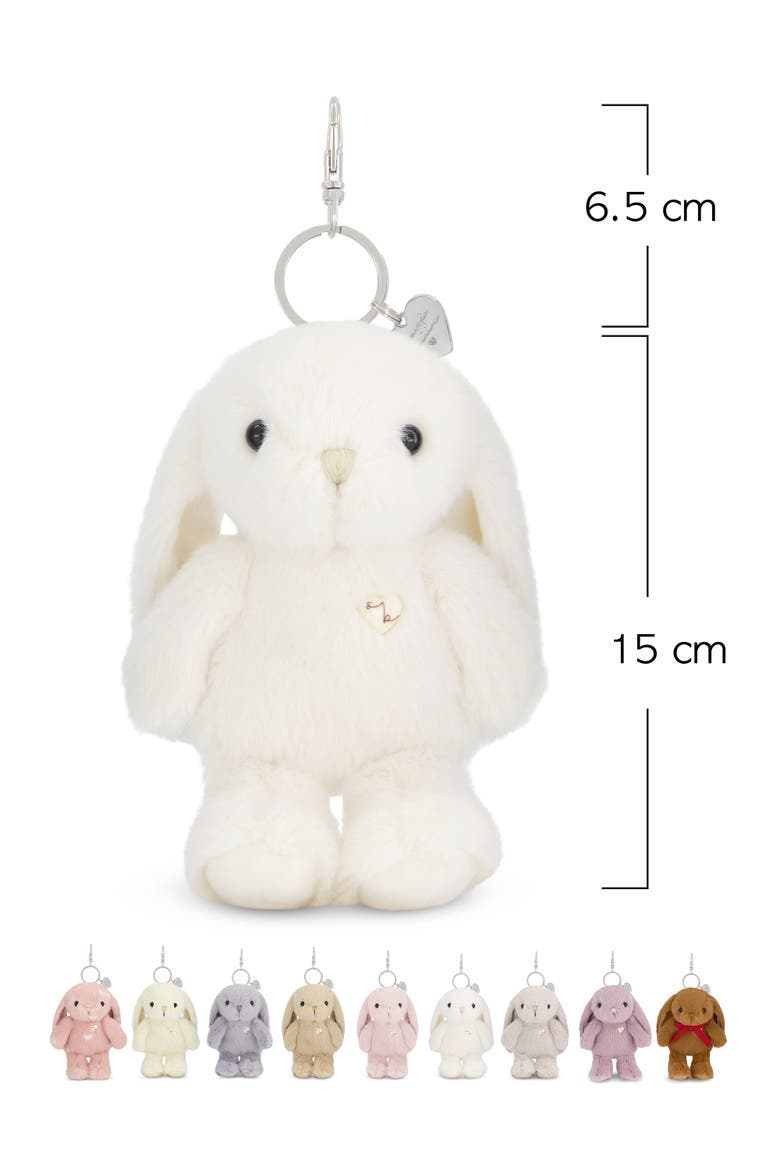 Penelope the Bunny Set of 2 Plush BFF Keychains, Alternate, color, Marshmallow & Silver