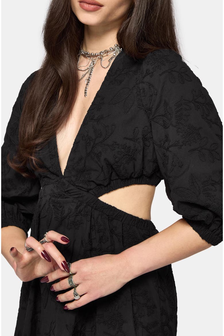 Lila Broderie Cut Out Maxi Dress, Alternate, color, Black