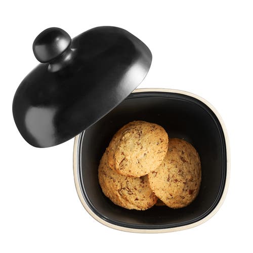 Emile Henry Cookie Jar In Truffle