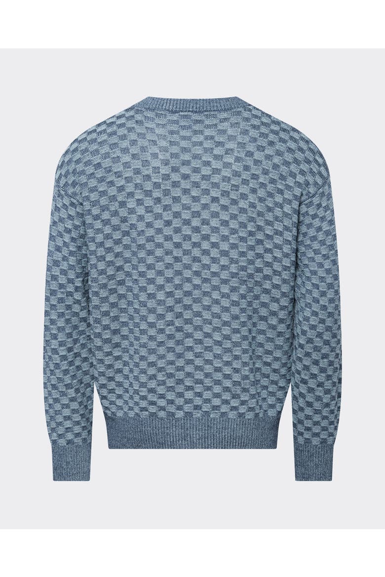 Knit Basketweave Sweater, Alternate, color, Blue
