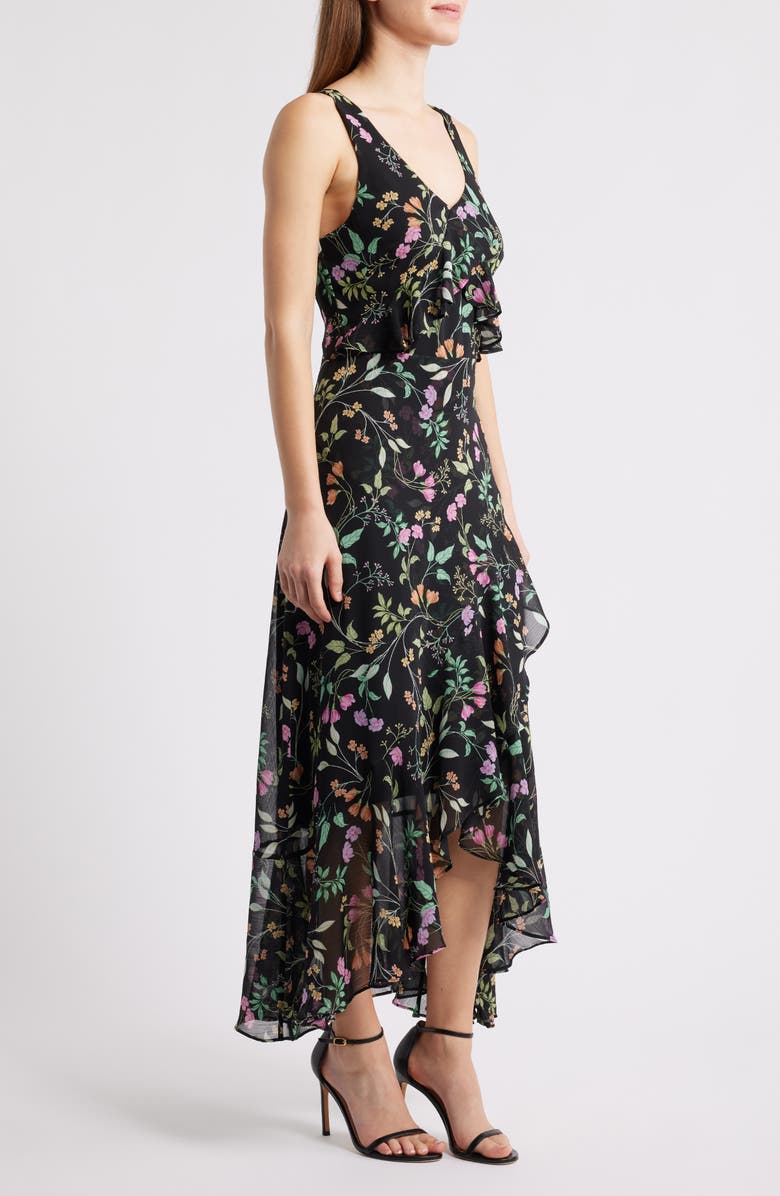 Sam Edelman Ruffle Sleeveless Maxi Dress, Alternate, color, Black