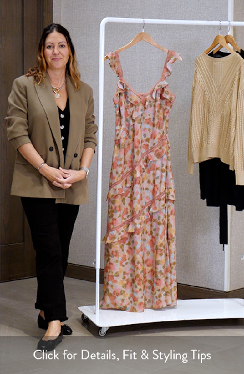 Versailles Floral Ruffle Dress, sales video thumbnail