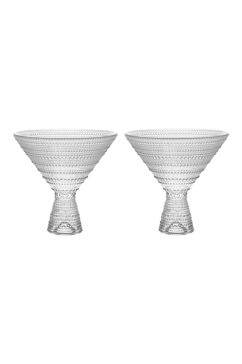 Jupiter Set of 2 Martini Glasses, Main, color, CLEAR