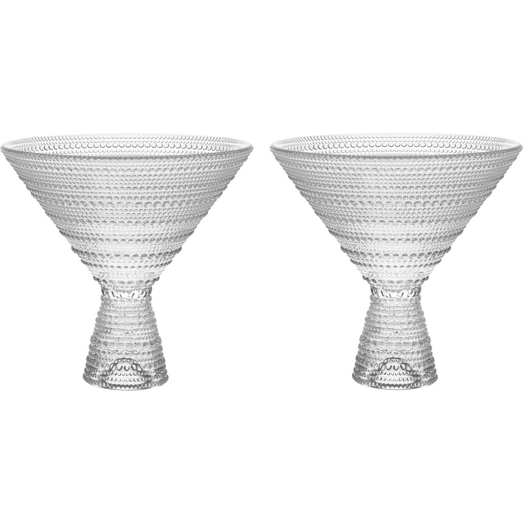 Fortessa Jupiter Set Of 2 Martini Glasses In Clear