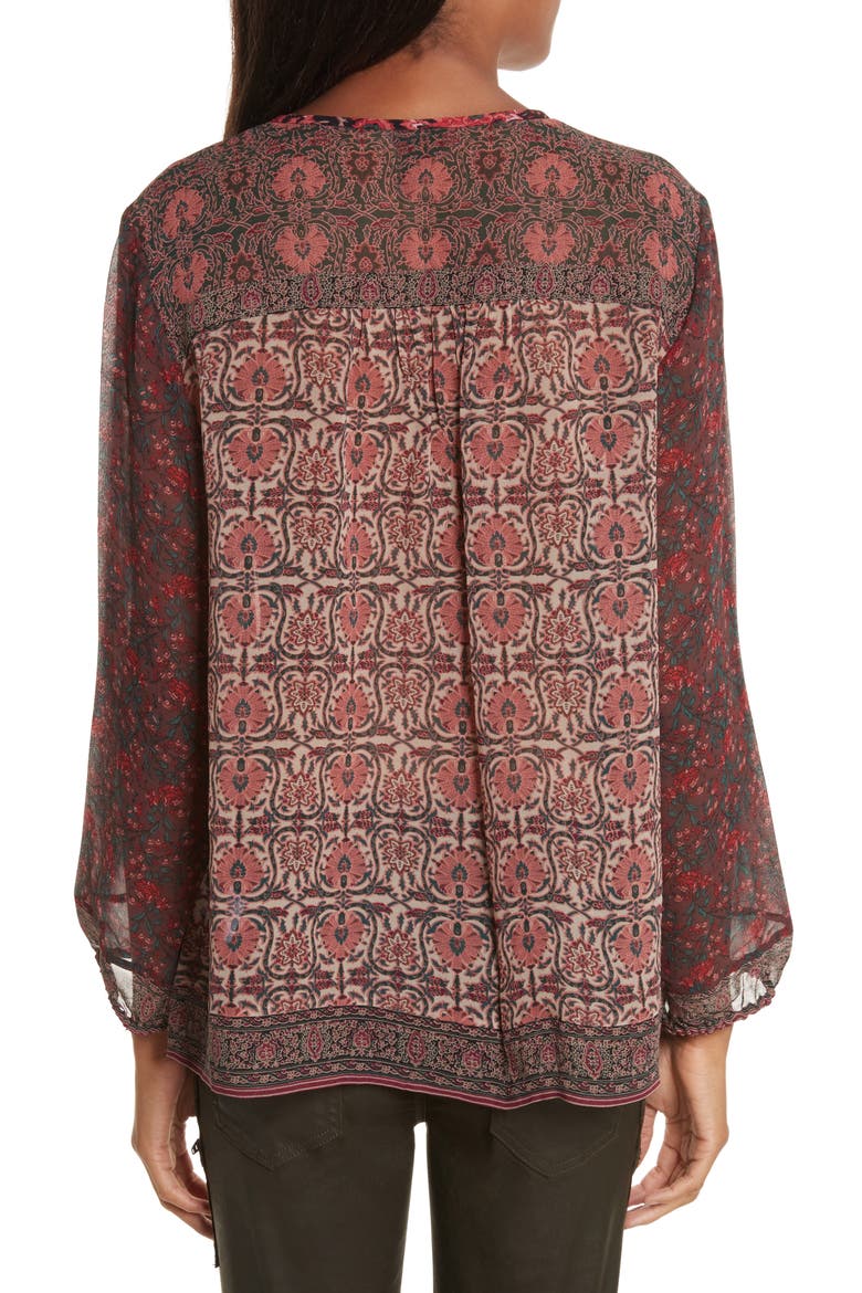 Katja Silk Blouse, Alternate, color, CAVIAR