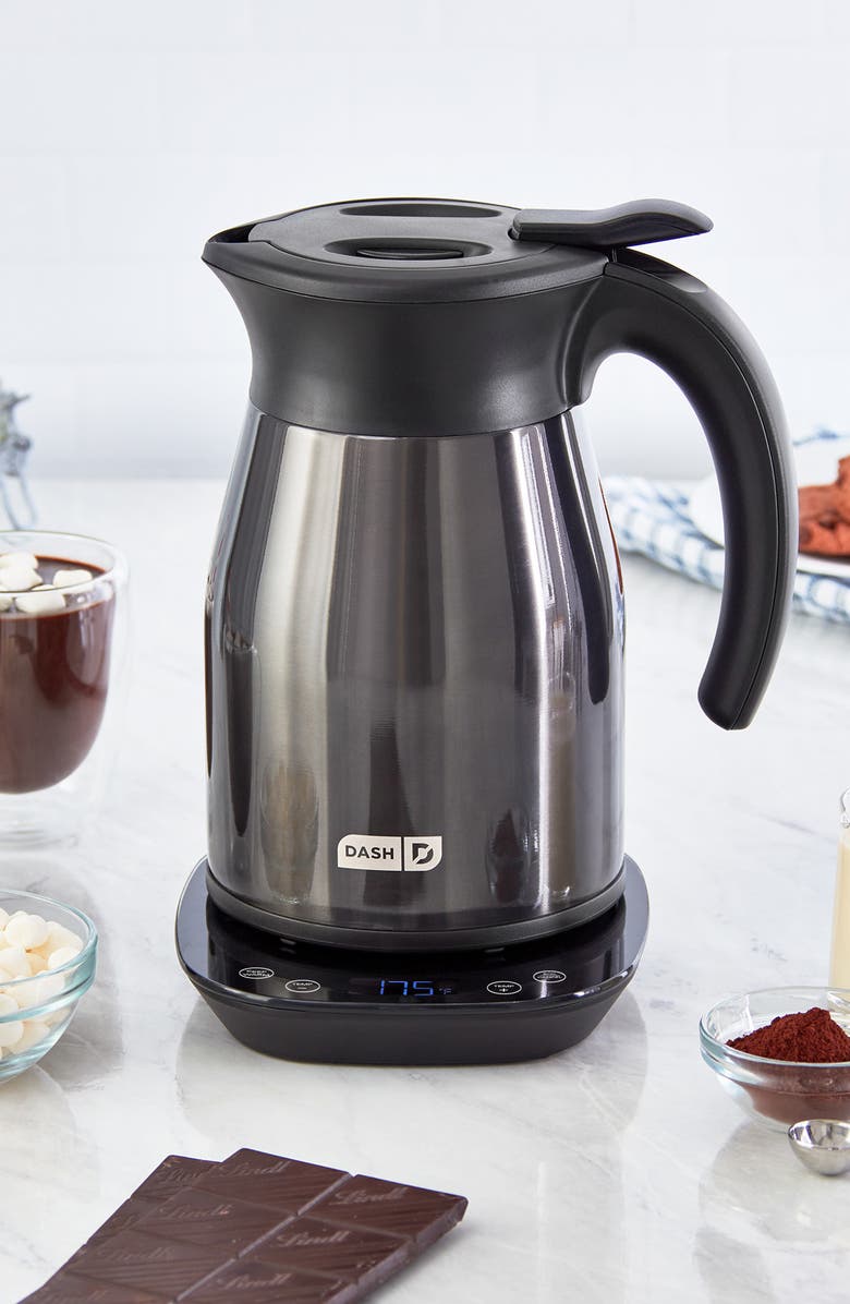 Dash Insulated Electric Kettle, Alternate, color, Black Stainless Steel