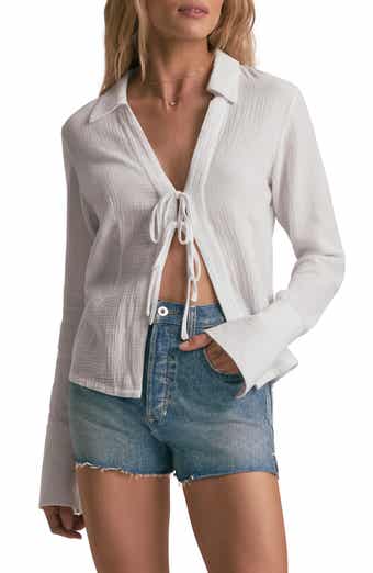 Favorite Daughter The Tied & True Cotton Gauze Shirt