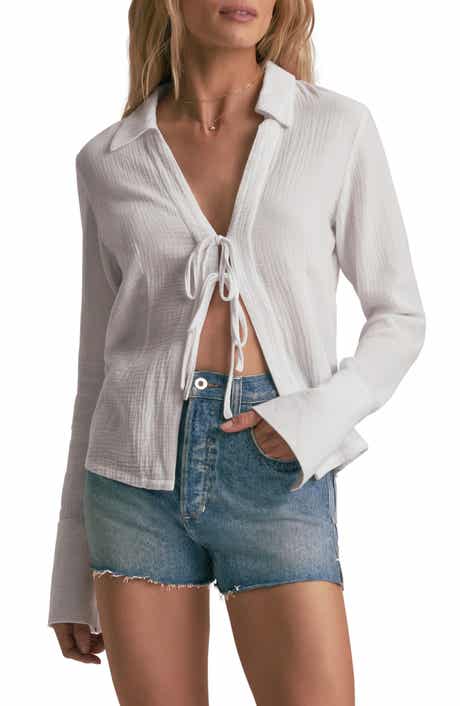 Favorite Daughter The Tied & True Cotton Gauze Shirt