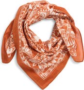 Faherty Botanical Block Square Scarf