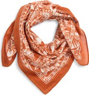 Faherty Botanical Block Square Scarf