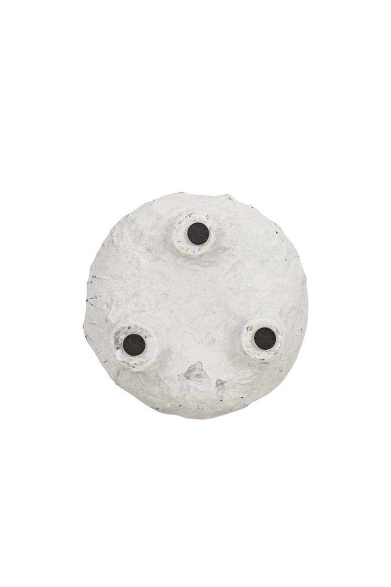 Distressed Footed Planter White Stoneware, Alternate, color, White