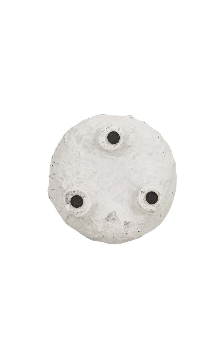 Foreside Home and Garden Distressed Footed Planter White Stoneware, Alternate, color, White