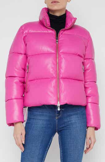 L'AGENCE Larsen Faux Leather Puffer Jacket