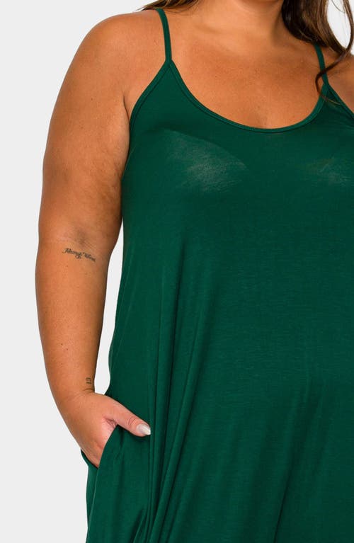 L I V D Quinn Pocket Balloon Leg Jumpsuit In Green