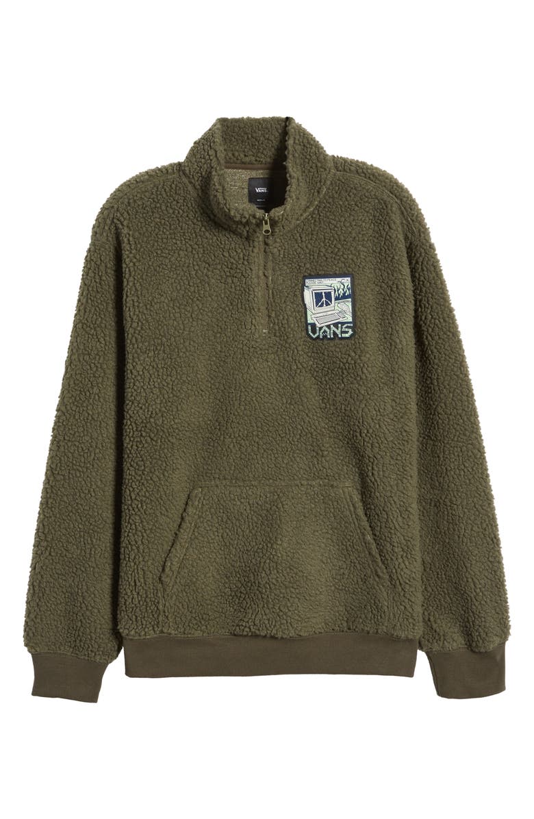 Vans Martin Quarter Zip Fleece Pullover, Alternate, color, 