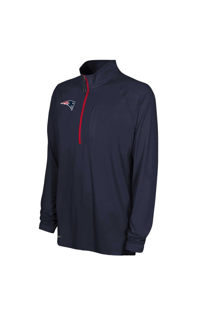 Outerstuff Men's Navy New England Patriots Combine Authentic Raglan Quarter-Zip Top, Alternate, color, 