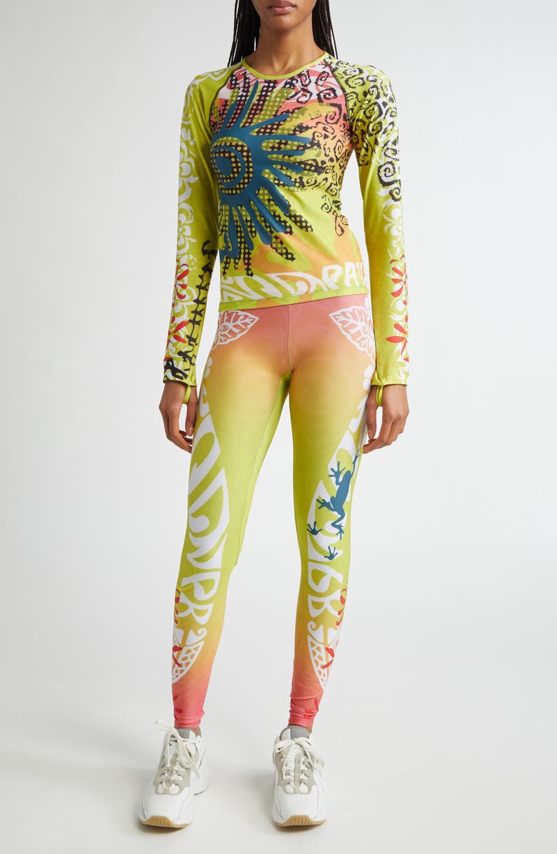 Paolina Russo Long Sleeve Mesh Top, Alternate, color, 