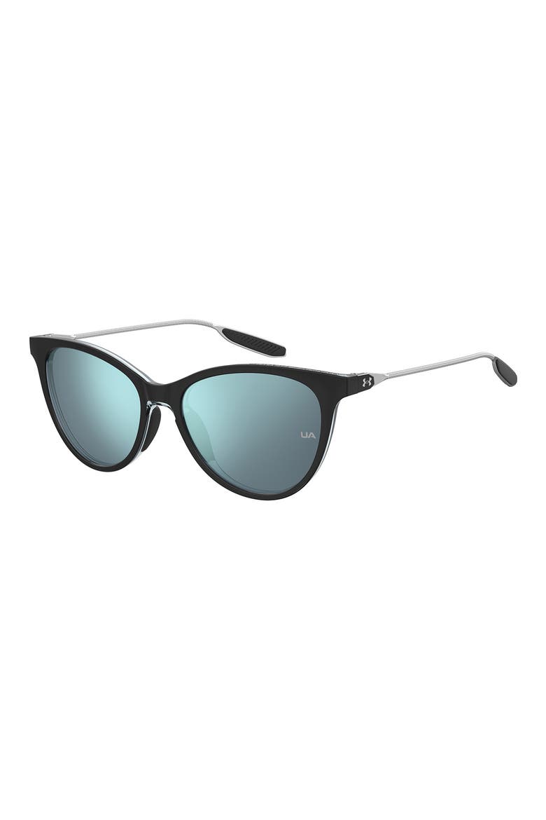 Expanse 54mm Gradient Cat Eye Sunglasses, Alternate, color, BLACK LIGHT BLUE
