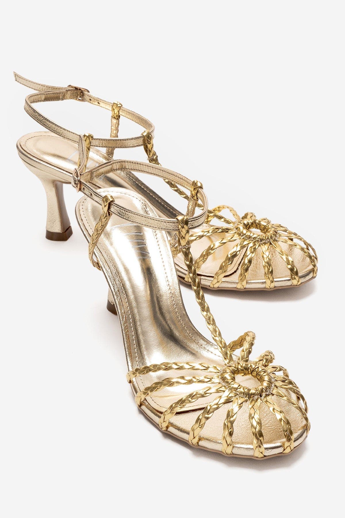 Gerald Woven Strap Stiletto Pump, Alternate, color, Gold
