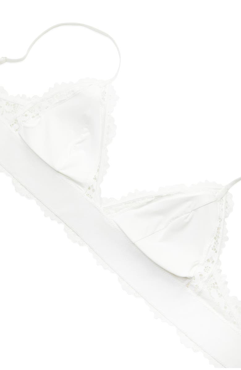 Etam Scalloped Lace Longline Bralette, Alternate, color, 