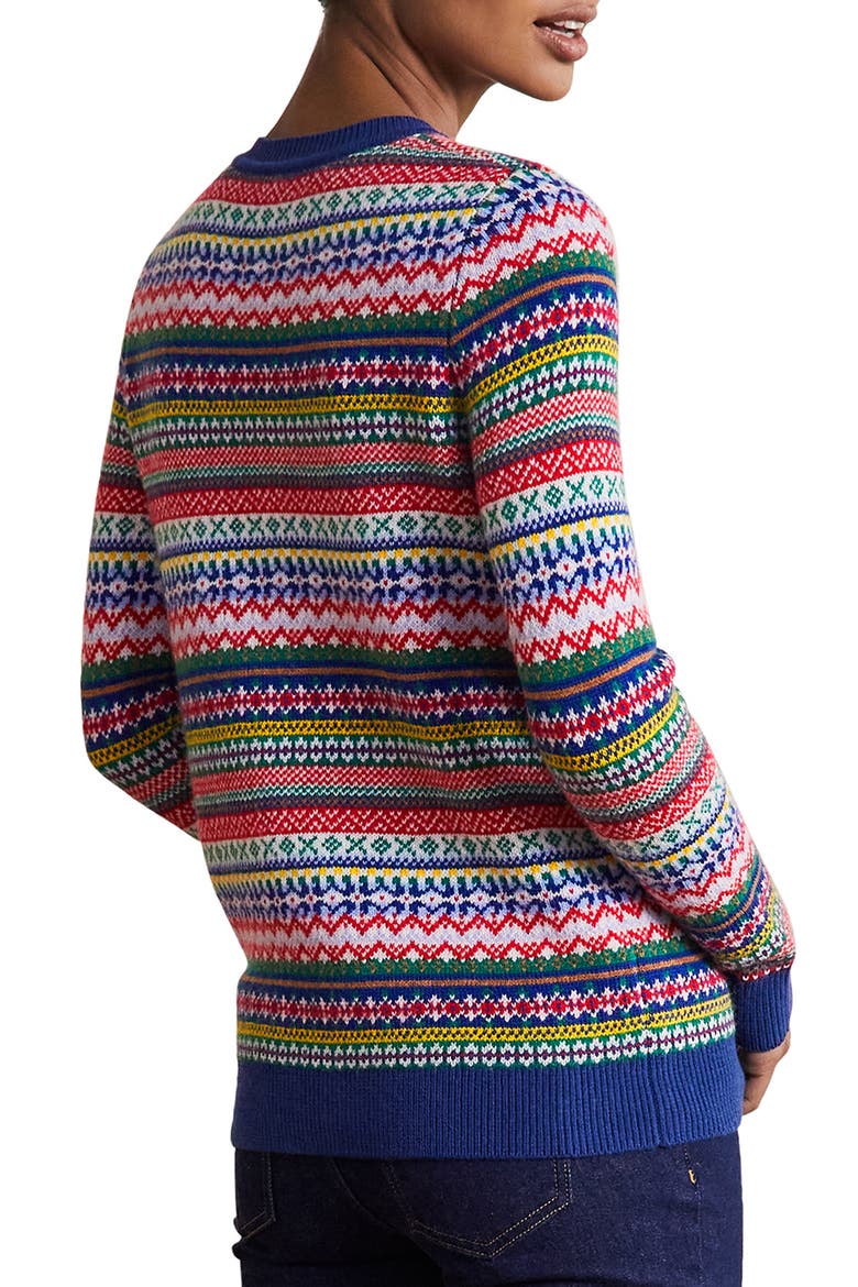 Christmas Sweater, Alternate, color, MULTI NAVY RUDOLPH