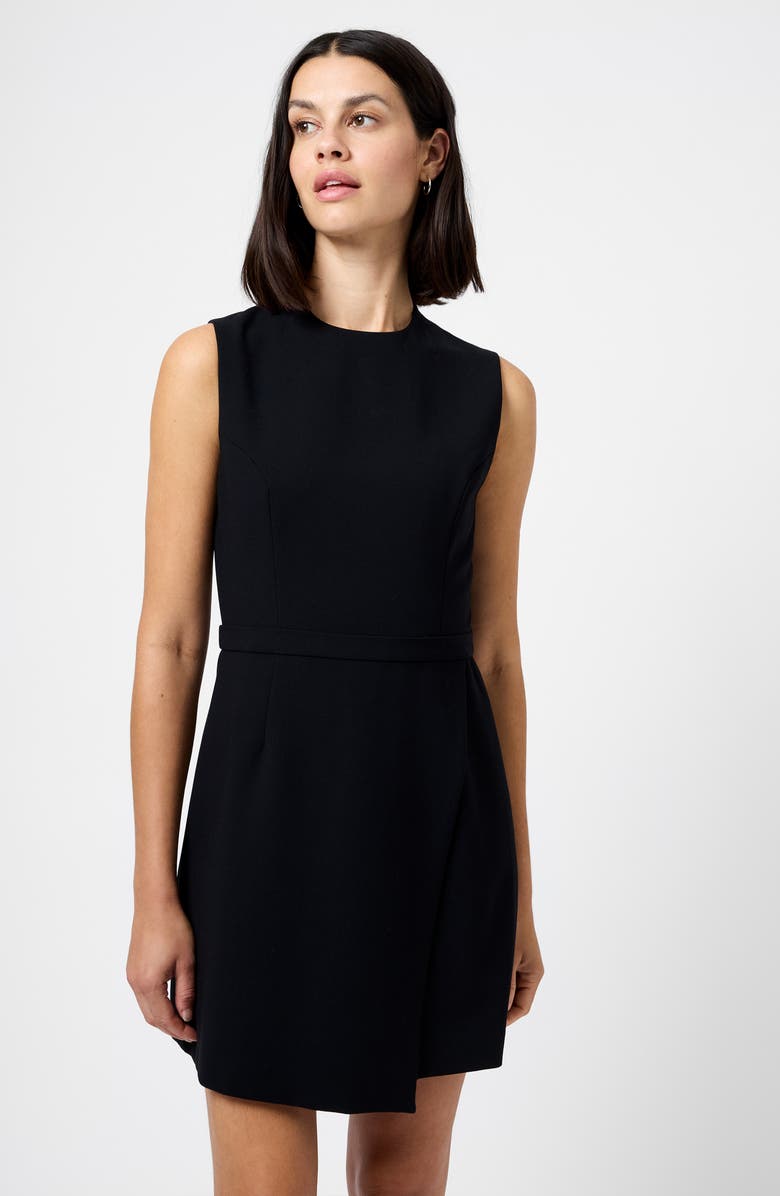 French Connection Whisper Sleeveless Minidress, Alternate, color, Black