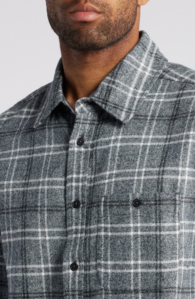 AG Aiden Plaid Cotton Button-Up Shirt, Alternate, color, Tartan Plaid Grey Multi