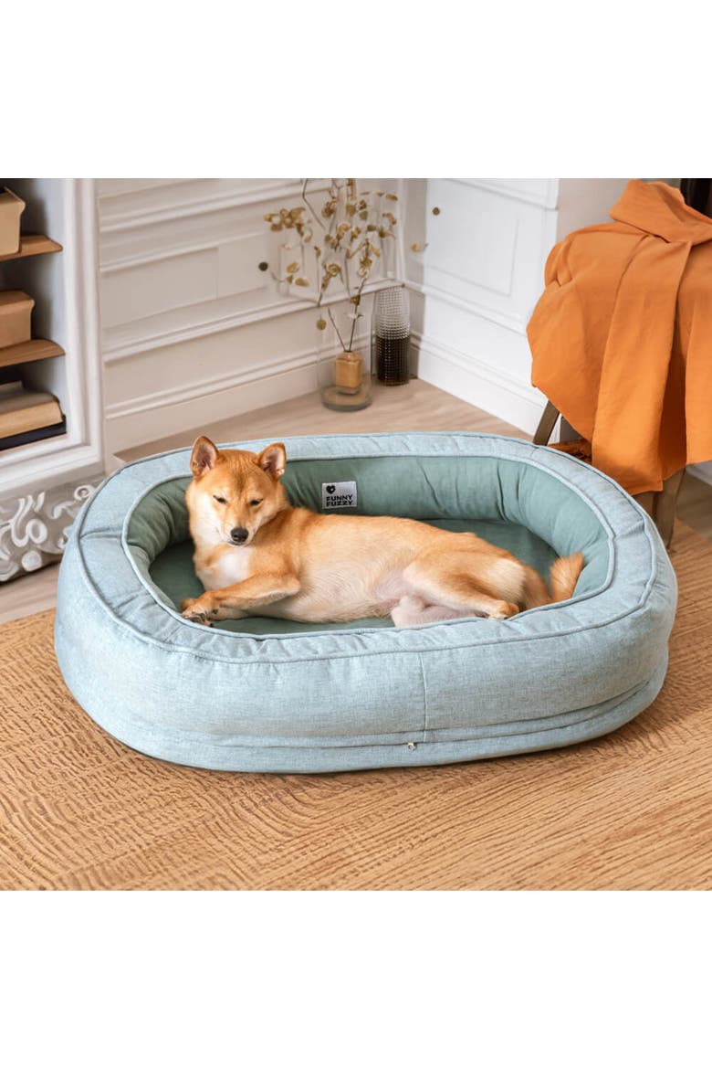 Donut Dog Bed, Alternate, color, Lake Green