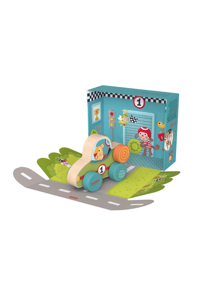 Lion Bababoo Racecar My First Car, Alternate, color, Turquoise