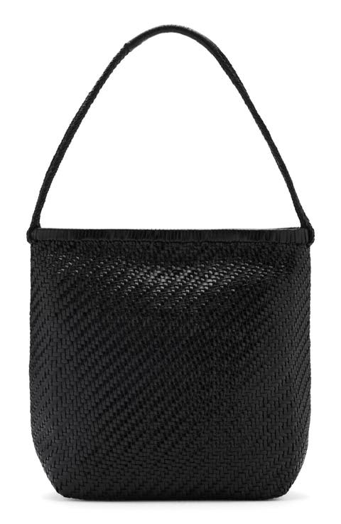 Braided Leather Shoulder Bag