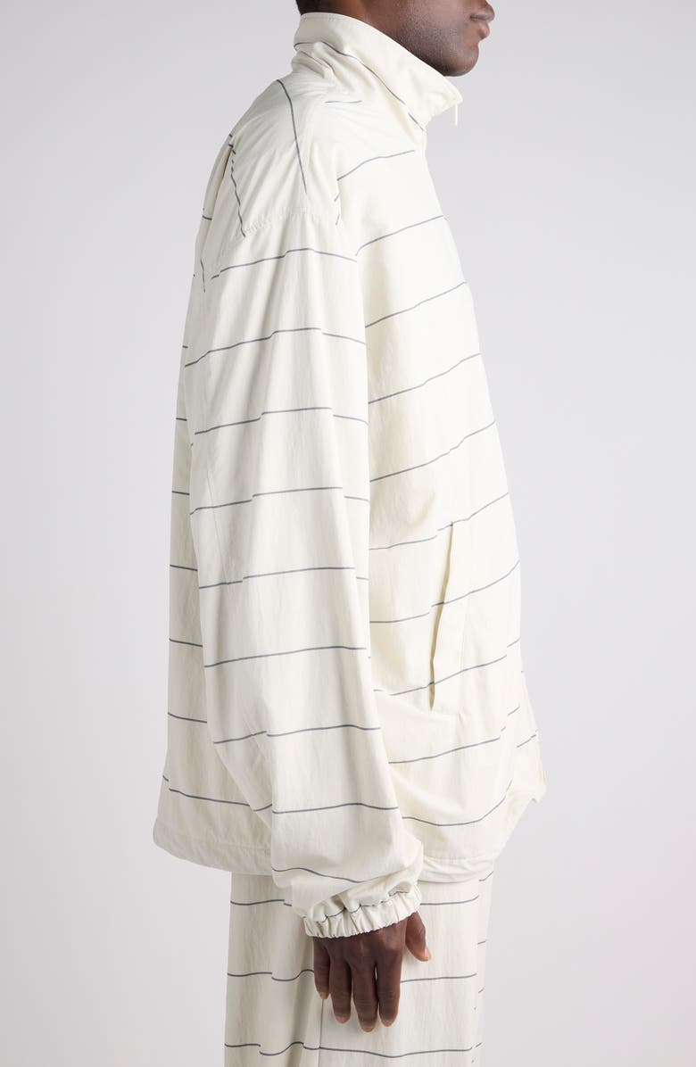 Balenciaga Stripe Track Jacket, Alternate, color, Dirty White/ Black