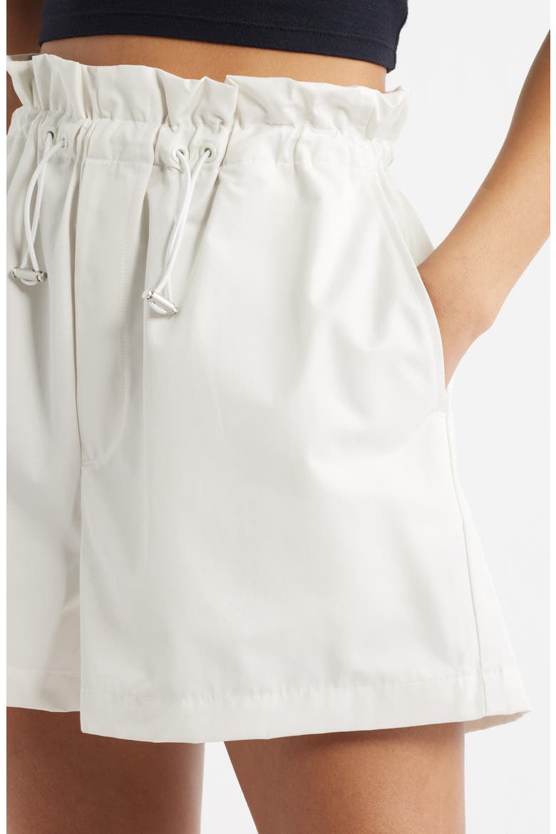 Lydia Toggle Waist Cotton Blend Shorts, Alternate, color, CHALK WHITE CREAMY WHITE