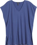 Eileen Fisher Cap Sleeve Boxy Tunic Top