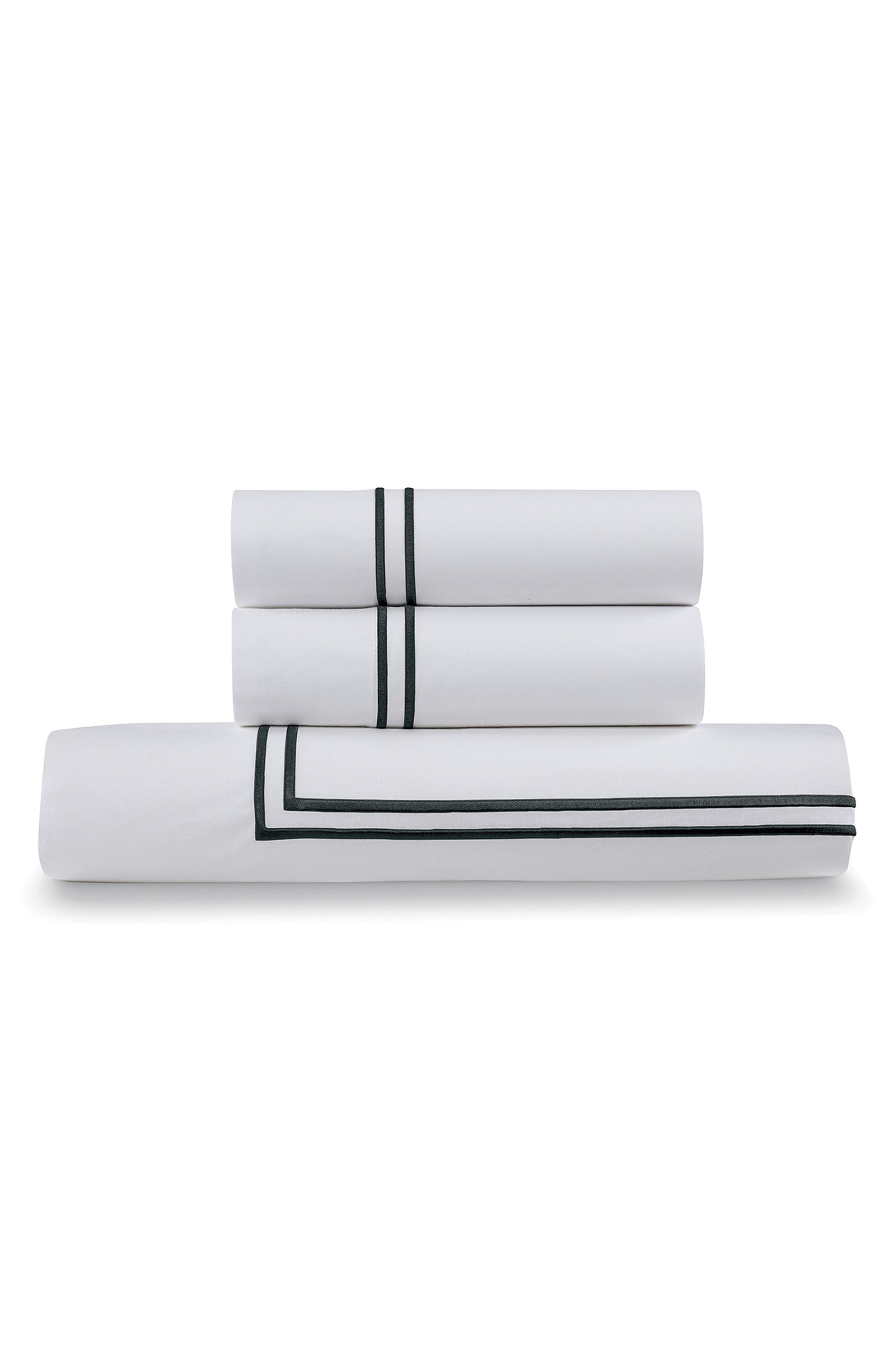 ELLA JAYNE HOME Cotton Percale 3-Piece Duvet Set with Satin Stitching