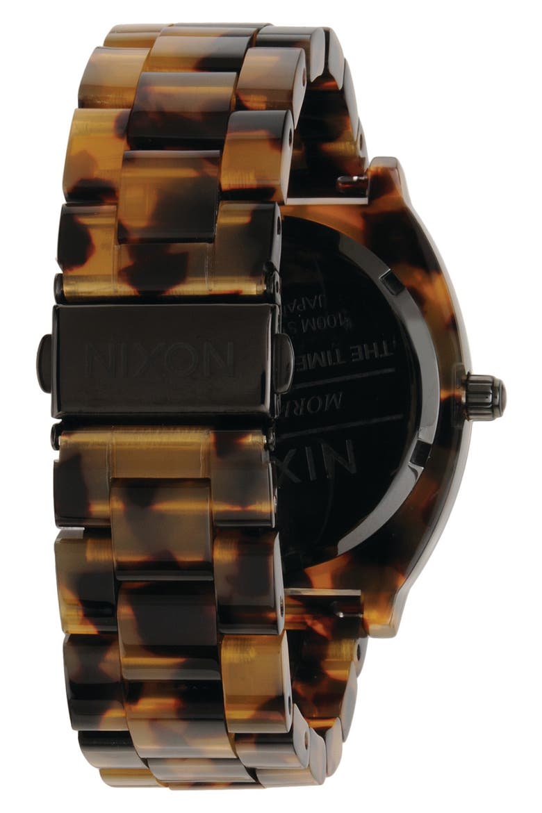 The Time Teller Acetate Bracelet Watch, 40mm, Alternate, color, TORTOISE