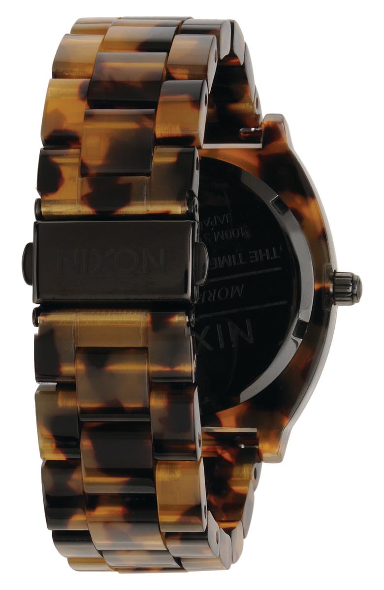Nixon Time Teller Acetate Bracelet Watch, 40mm, Alternate, color, Tortoise